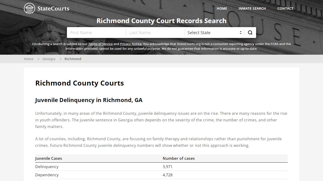 Richmond County, GA Courts - Records & Cases - StateCourts